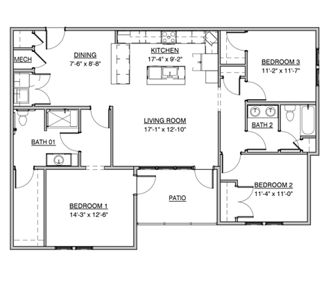 a floor plan of a house